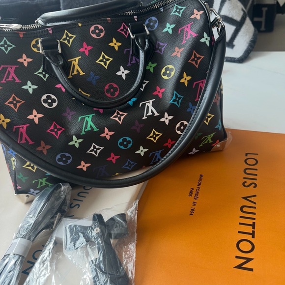 Louis Vuitton Black Multicolor Satchel - Picture 4 of 6